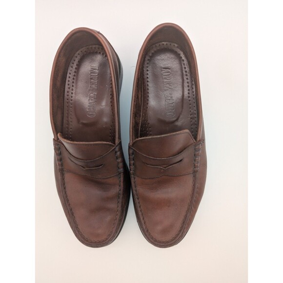 Lopez Taibo Men’s Handmade Brown Leather Loafers Slip On Tassel Shoes Size 10 - Picture 3 of 11